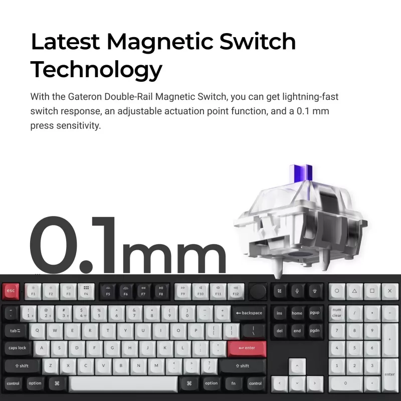 Mehaaniline klaviatuur Keychron Q6H-M1 Wireless RGB Carbon Must