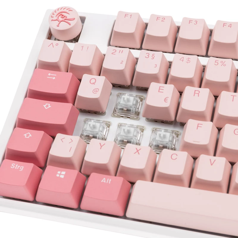 Ducky One 3 TKL Gossamer Pink klaviatuur Gaming USB Saksa Roosa, Valge