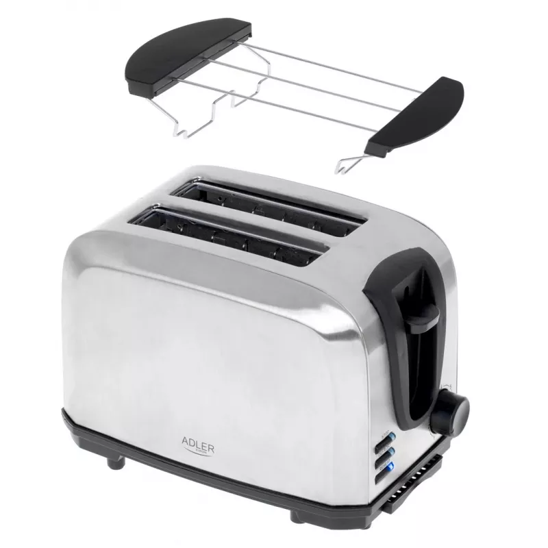 Röster Adler AD 3222 2 viilu 1000 W hõbedane