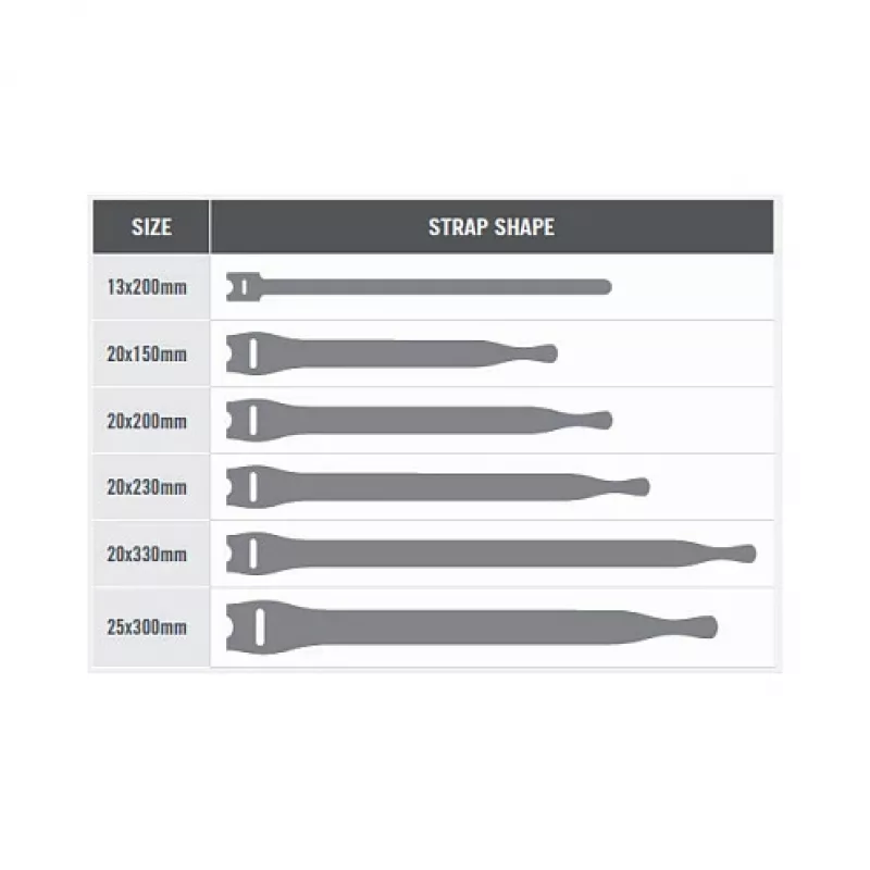 Eemaldatav Velcro ONE-WRAP kaabliside Velcro Punane 330×20 mm, polüpropüleen 25 tk