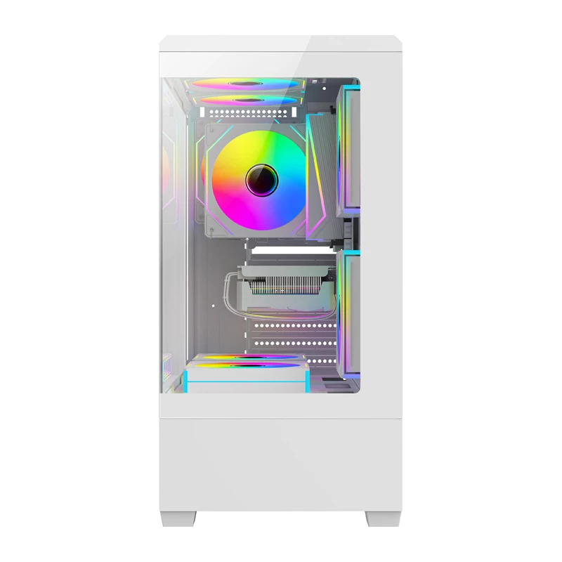 Arvutikorpus DarkFlash C365 (valge) koos 5 ventilaatoriga