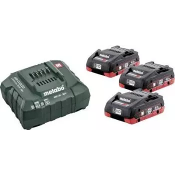 Akude ja laadija komplekt Metabo BASIC SET 3 X LIHD 4.0 AH