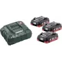 Akude ja laadija komplekt Metabo BASIC SET 3 X LIHD 4.0 AH