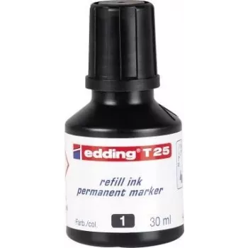 Edding T25 markerite täitetint, püsiv, must, 30 ml