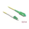 DELOCK 83234 InfiniBand fiiberoptiline kaabel 0,5m LC SC LC/APC kollane