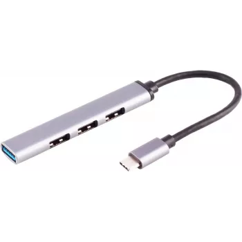 USB-C jaotur ShiverPeaks 13-50002 — 4× USB-A 3.0 õhuke adapter USB-C portidele
