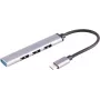 USB-C jaotur ShiverPeaks 13-50002 — 4× USB-A 3.0 õhuke adapter USB-C portidele