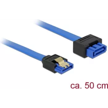 SATA-kaabel DeLOCK 84973 0,5 m SATA 7-kontaktiline must sinine