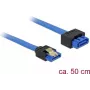 SATA-kaabel DeLOCK 84973 0,5 m SATA 7-kontaktiline must sinine