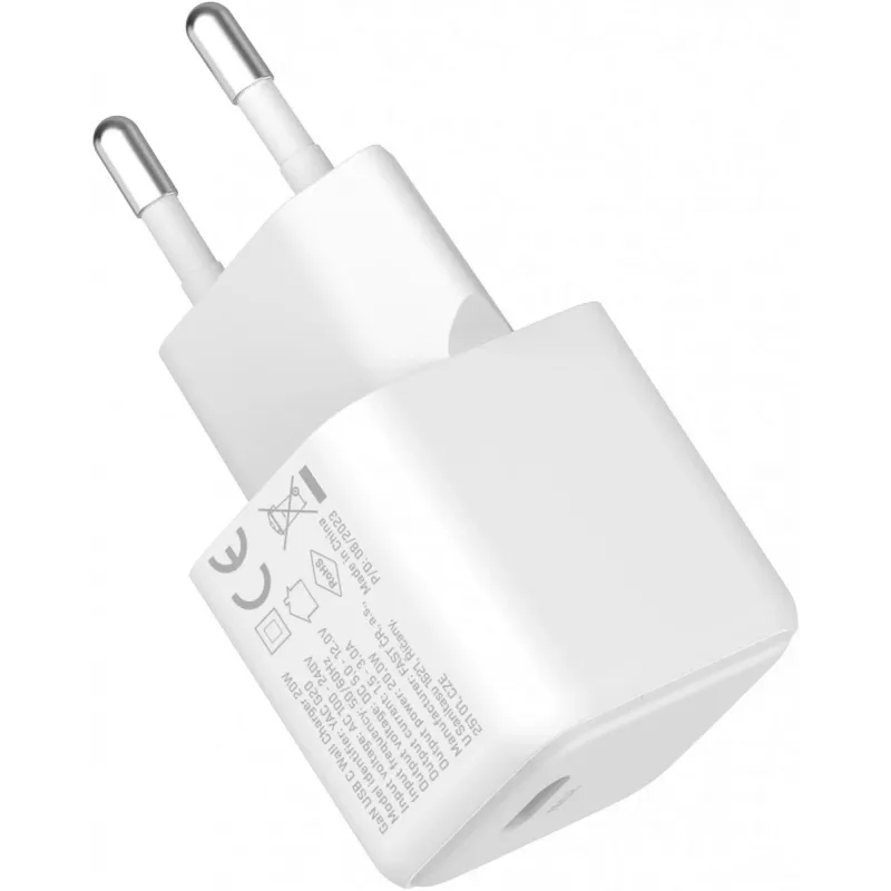 USB‑C seinakallur YENKEE YAC G20 20W 3A Power Delivery