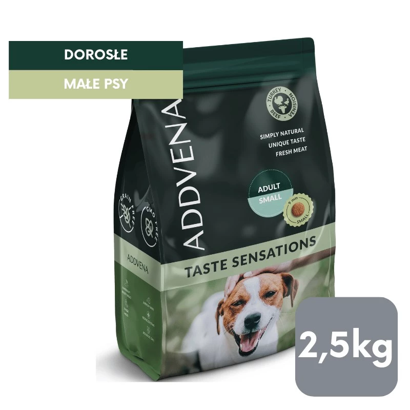ADDVENA Taste Sensations Adult Small Turkey - kuiv koeratoit - 2,5kg