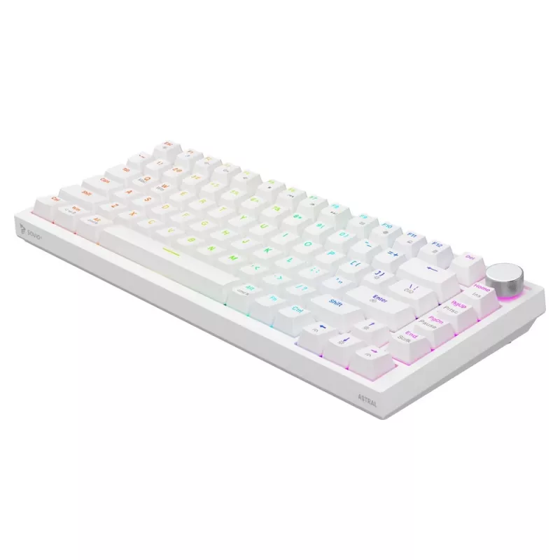 Savio ASTRAL WHITE JADE klaviatuur mängudele USB QWERTY US International