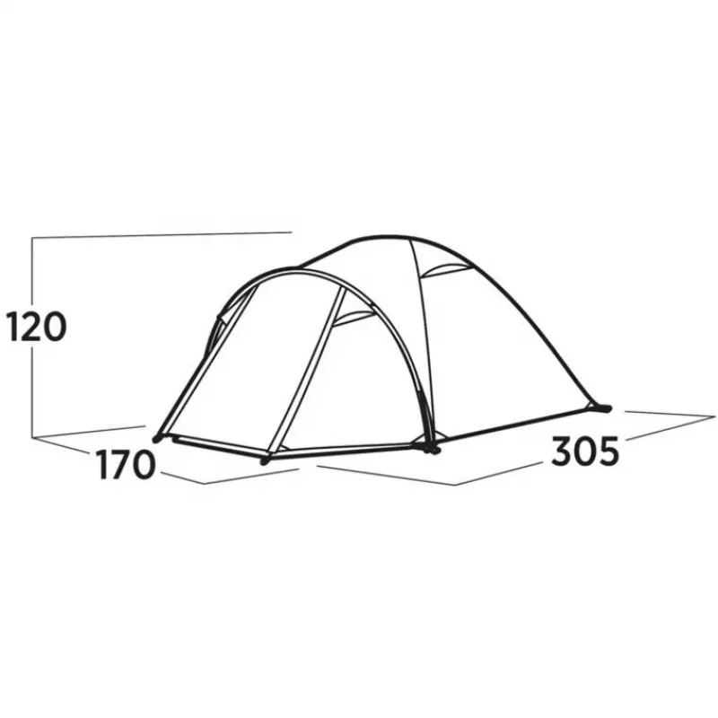 Easy Camp Setesdal 3 roheline kuppel-/iglukujuline telk