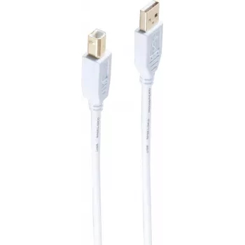 USB 2.0 kaabel ShiverPeaks BS77021-W — USB A kuni USB B, 1 m, valge, kullatud kontaktidega