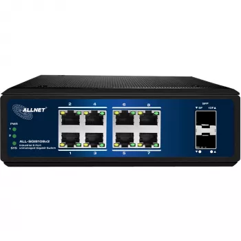 Võrgulüliti ALLNET ALL-SGI8108v2 8-pordiline 10/100/1000 Mbps Gigabit