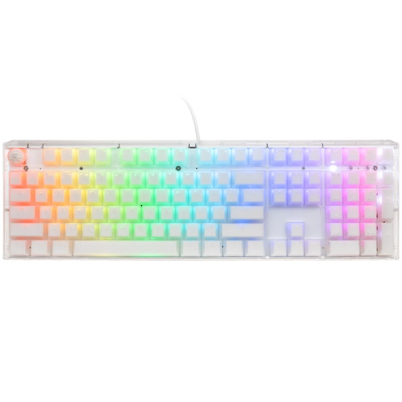 Ducky One 3 RGB klaviatuur mängimiseks USB QWERTY US English valge