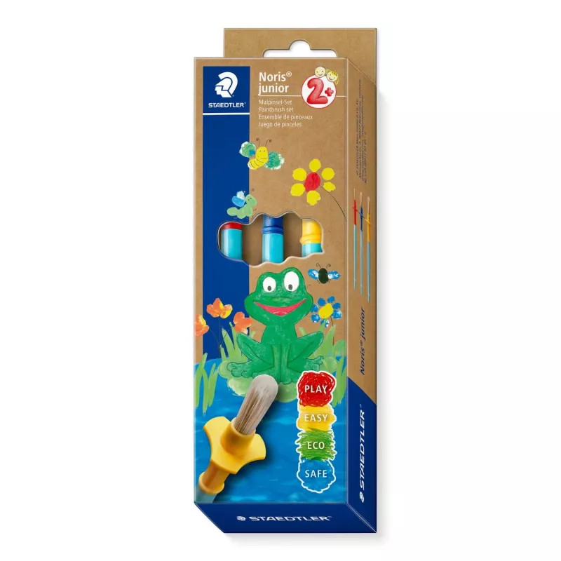 Pintslikomplekt Staedtler 98940-SBK3 — ümmargused sünteetilised harjased, 3 tk pakendis