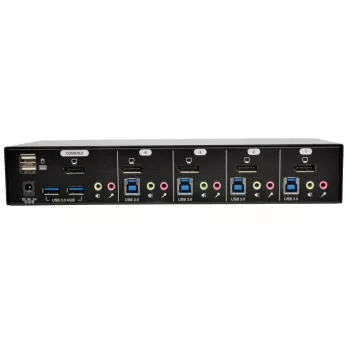EATON TRIPPLITE 4-pordiline DisplayPort KVM-lüliti helikaablite ja USB 3.0 SuperSpeed jaoturiga (B004-DPUA4-K)