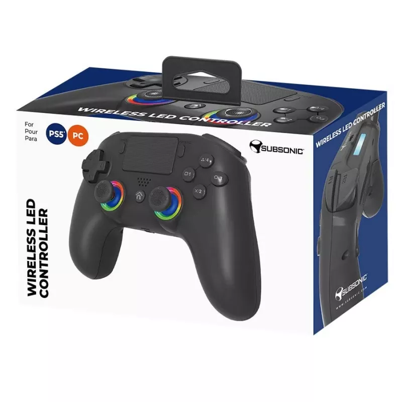 Gamepad Subsonic PS5 Wireless LED Controller Must D-pad Kodu Valikud Jaga