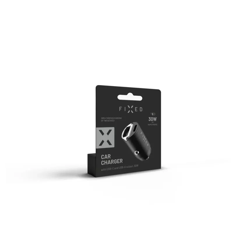Auto laadija FIXED FIXCC30M-CU-BK 30W USB‑C sõiduki pistikupesadesse