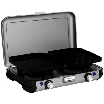 Kaasaskantav grillpliit Campingaz 2213311 — 2 tsooni, 5,4 kg, 490×350 mm, must/hall/hõbedane