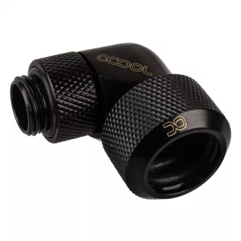 Alphacool Eiszapfen 16mm HardTube sissekeeratav liitmik 90° pööratav G1/4 - nurga surveühendus vedelikjahutussüsteemile - sügavmust