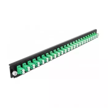 Splice Box Front Panel DeLOCK 19 tolli 24 porti LC Duplex roheline