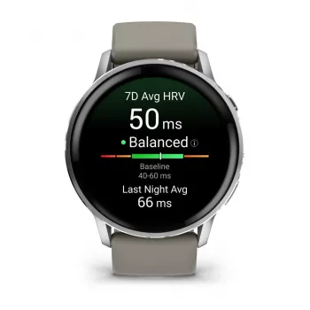 Nutikell Garmin Venu 4 1.4 tolli AMOLED GPS Wi-Fi 45mm hõbedane