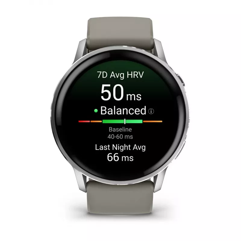 Nutikell Garmin Venu 4 1.4 tolli AMOLED GPS Wi-Fi 45mm hõbedane