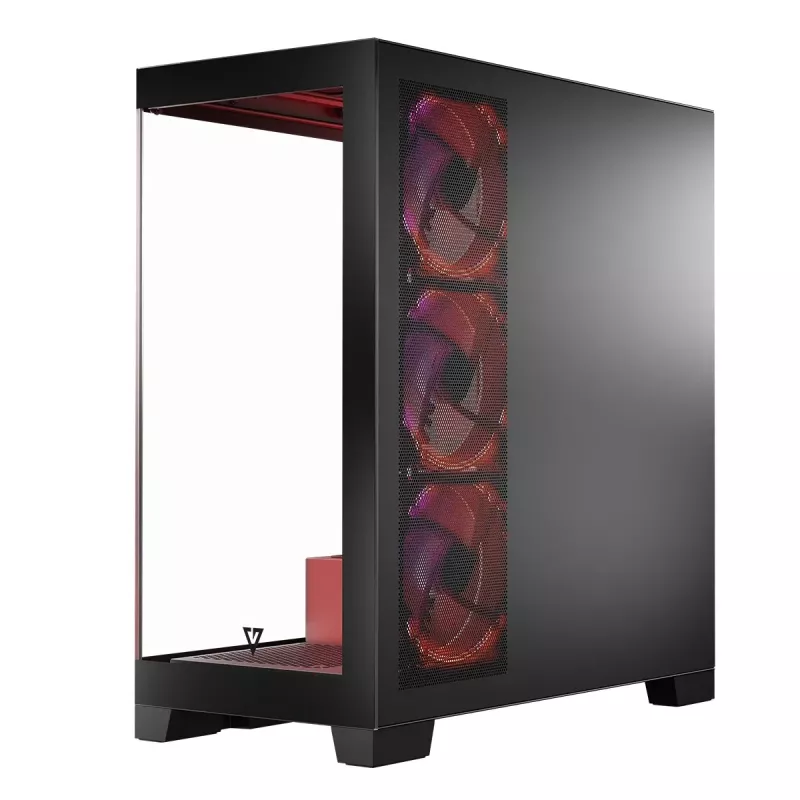 PC-korpus MODECOM Volcano SPACE APEX ARGB Midi Tower, karastatud klaas, USB-C, toetab ATX/microATX/Mini-ITX, GPU kuni 430 mm, CPU jahuti kuni 180 mm