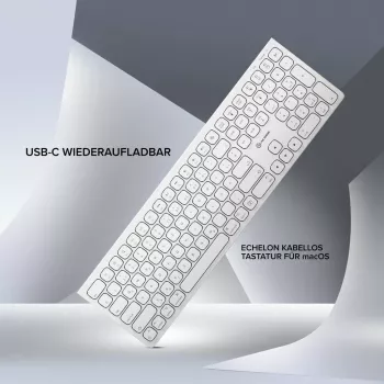 ALOGIC Echelon USB-C laetav juhtmevaba klaviatuur täissuuruses QWERTZ