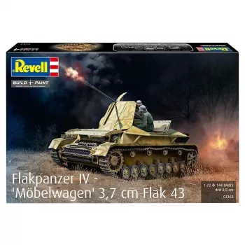 Plastikmudel tank REVELL Flakpanzer IV 3,7 cm Flak 43 1:72 mõõtkava