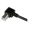 StarTech.com 2m USB 2.0 A to Right Angle B kaabel - M/M, 2 m, USB A, USB B, USB 2.0, 0.48 Gbit/s, Must