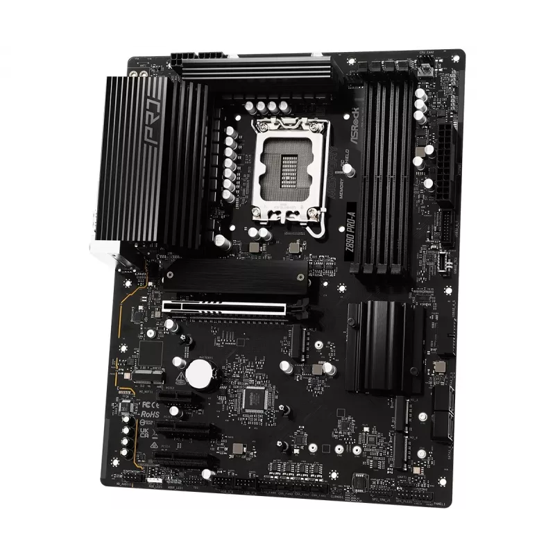 Emaplaat ASRock Z890 Pro-A ATX — Intel Z890 kiibistik, LGA 1851, DDR5, 4x DIMM, 256GB, 2.5Gb LAN, PCIe Gen5
