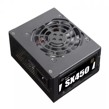 SilverStone SST-SX450-B - toiteplokk (sisemine) - ATX12V 2.4/ SFX12V - 80 PLUS Bronze - AC 90-265 V - 450 Watt - aktiivne PFC - must