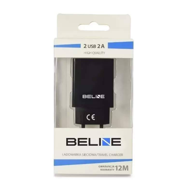 Reisilaadija Beline Beli0012 — 2x USB-porti, 2A väljund, must