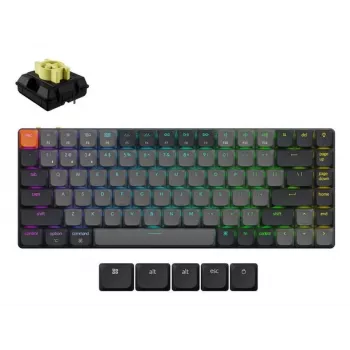 Mehaaniline klaviatuur Keychron K3X-B4 — 75% madalprofiiliga, juhtmega ja Bluetooth 5.2, USB-C, RGB-taustvalgustus, hall, aku kuni 124 h