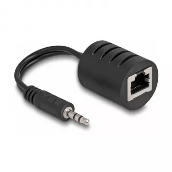 DeLOCK helikaabel RJ-45 3,5 mm must 87858