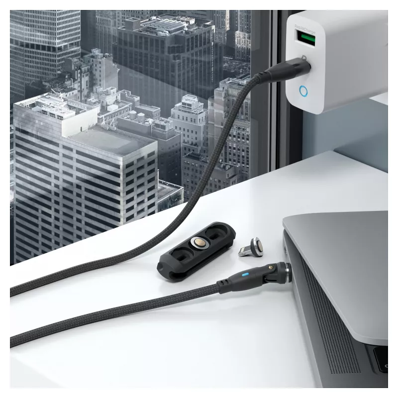 USB-kaabel RealPower MagneticCharge 100 1m USB-C must