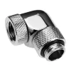 Alphacool Eiszapfen Connector Series - Gewinkelter kinnitusadapter vedelikjahutussüsteemile - Hõbe-Nikkel