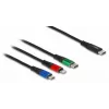 DeLOCK USB-laadimiskaabel 3 in 1 USB USB-C kuni Lightning Micro USB 1 m