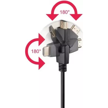 Goobay 61283 HDMI-kaabel 1,5 m HDMI Type A (Standard) Must (61283)
