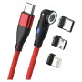 USB-kaabel RealPower MagneticCharge 100 1m USB C punane kiirlaadimine