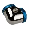 Bitspower Adapter 90° 16mm OD to 16mm OD Hardtube, must läikiv/sinine