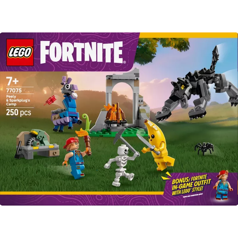 LEGO FORTNITE 77075 Peely & Sparkplug'i laager