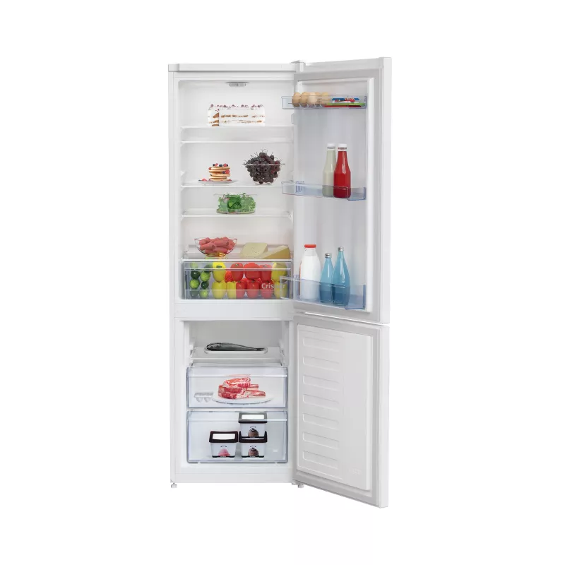 BEKO Refrigerator RCSA270K40WN, Energy class E, Height 171cm, Valge