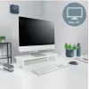 Monitorialus LEITZ Freestanding 64340001 — lauaalus kuni 61 cm (24 tolli) ekraanidele, 20 kg kandevõime, reguleeritava kõrgusega, valge