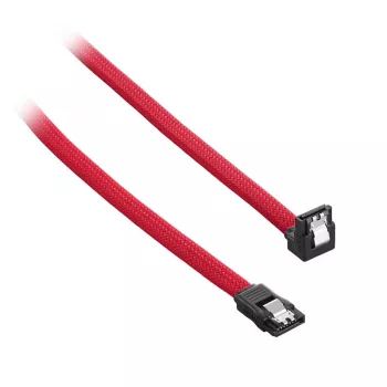 CableMod ModMesh - SATA-kaabel - Serial ATA 150/300/600 - SATA (M) parempoolse nurga all SATA (M) - 60 cm - Punane (CM-CAB-RSAT-N60KR-R)