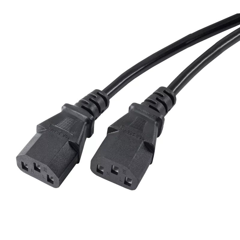 Akyga AK-PC-04A toitejaotur CEE 7/7 kuni 2x IEC C13, 1,8 m, must