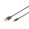 USB-ühenduskaabel Digitus USB 2.0 A Micro B 1 m